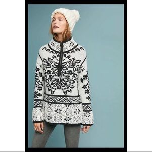 NWT Anthropologie Alaskan Half Zip Sweater S